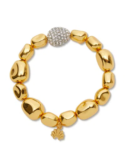 Lele Sadoughi Women's Pebble 14k-gold-plated & Crystal Bracelet