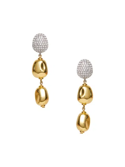 Lele Sadoughi Women's Pebble 14k-gold-plated & Crystal Linear Earrings In Multi