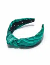 Lele Sadoughi Women's Printed Knotted Headband In Malachite In Green