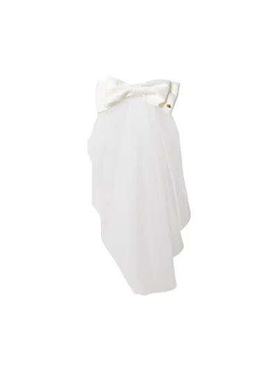 Lele Sadoughi Women's Priscilla Silk-blend Bow Veil In White