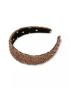 Lele Sadoughi Women's Raffia Bessette Headband In Chocolate In Brown
