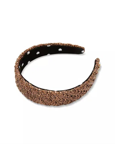 Lele Sadoughi Women's Raffia Bessette Headband In Chocolate In Brown