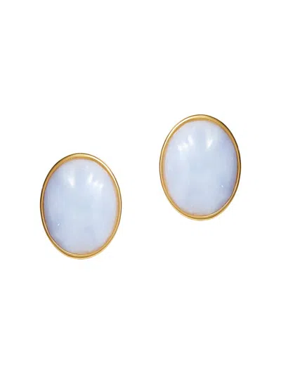 Lele Sadoughi Women's Reflection 14k-gold-plated & Resin Button Earrings In Pattern