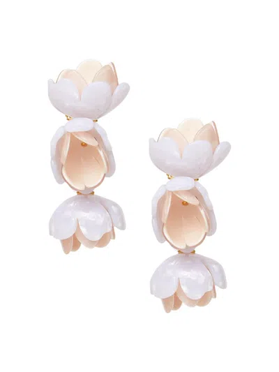 Lele Sadoughi Women's Rose Petal Acetate Clip-on Drop Earrings In Pattern