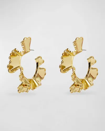 Lele Sadoughi Women's Scallop Ruffle Edged Hoop Earrings In Gold