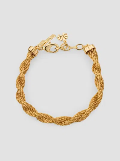 Lele Sadoughi Women's Serpentine 14k-gold-plated Twisted Mesh Bracelet In White