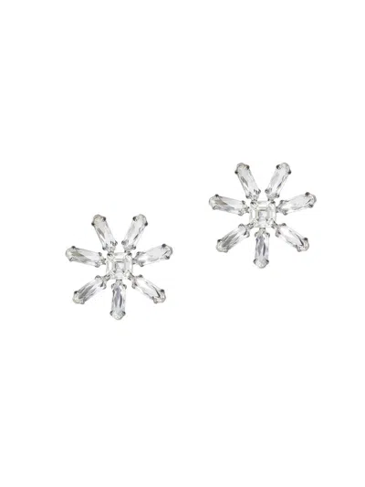 Lele Sadoughi Women's Silvertone & Glass Crystal Daisy Earrings In Metallic