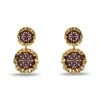 Lele Sadoughi Women's Sunflower Drop Earrings In Rootbeer In Gold