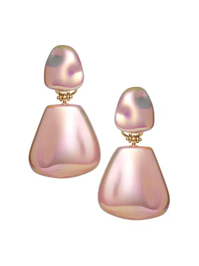 Lele Sadoughi Women's Vera Holographic 14k-gold-plated Drop Earrings In Pink