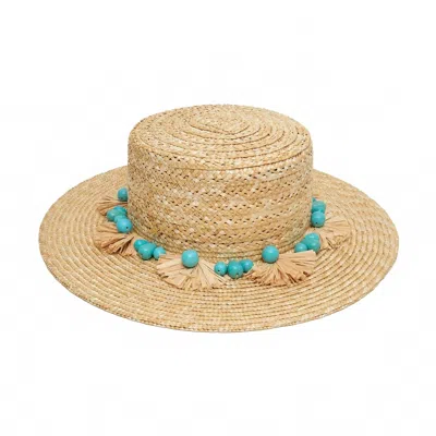 Lele Sadoughi Women's Woven Straw Hat In Natural In White