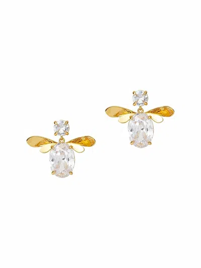 Lele Sadoughi Womens's Honeybee Drop Earring In Crystal In Gold