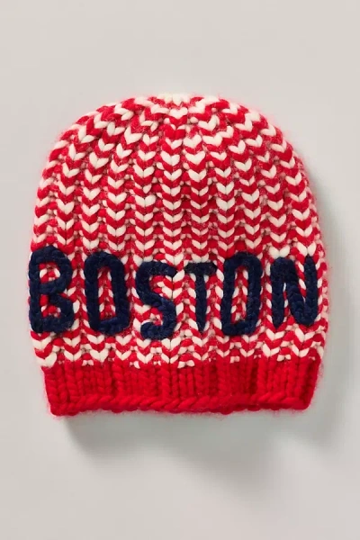 Lele Sadoughi Wool City Beanie In Red