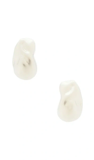 Lele Sadoughi Worth Ave Button Earrings In White