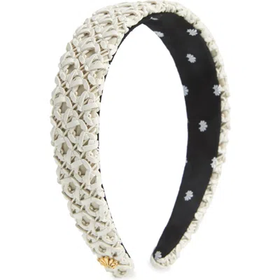 Lele Sadoughi Woven Headband In Ivory