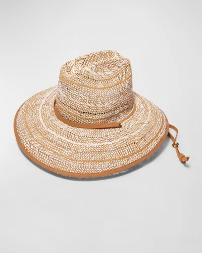 Lele Sadoughi Woven Straw Large Brim Hat In Pecan 200
