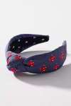 Lele Sadoughi X Mlb Embroidered Knot Headband