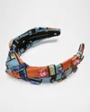 Lele Sadoughi X The Met Mondrian "composition" Knotted Headband In Multi