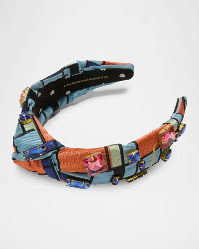 Lele Sadoughi X The Met Mondrian "composition" Knotted Headband In Multi