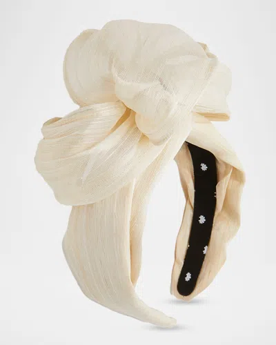 Lele Sadoughi Zaha Silk Headband In Neutral