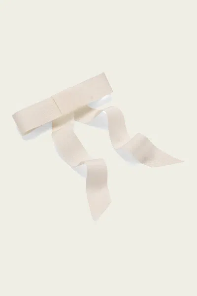 Lelet Kate Grosgrain Bow In Cream In Neutral