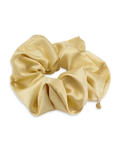 Lelet Ny Amy Silk & Wool Oversized Scrunchie In Gold