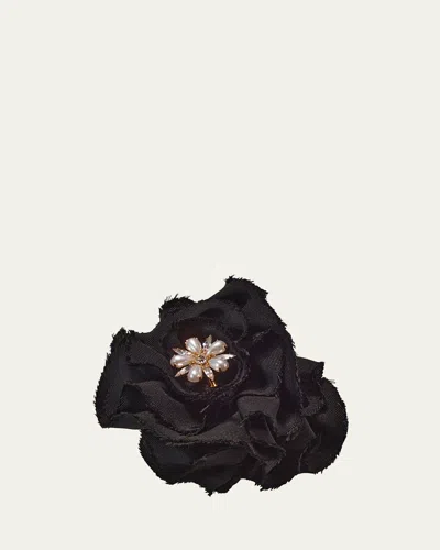Lelet Ny Annie Embellished Rosette Claw Clip In Black