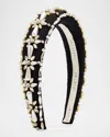 Lelet Ny Womens Annie Embellished Woven Headband Black In Black