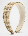 Lelet Ny Avril Crystal Satin Wide Headband In Ivory Crystal