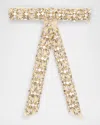 Lelet Ny Avril Crystal Velvet Hair Bow In Ivory Crystal