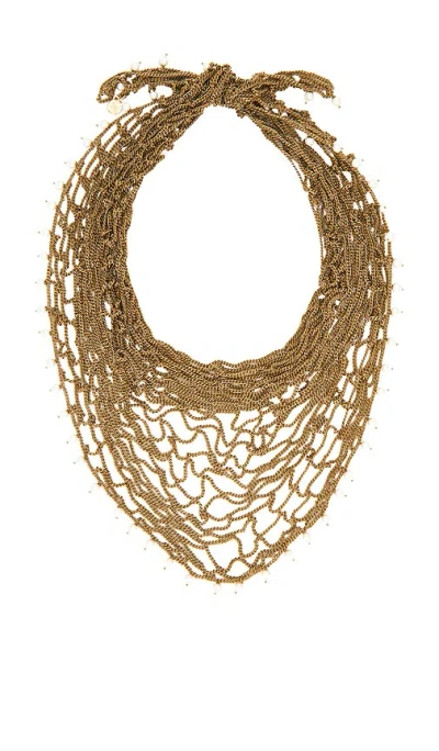 Lelet Ny Chain Bandana With Freshwater Pearls In Gold & Pearl