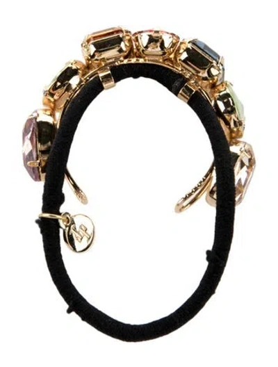 Pre-owned Lelet Ny Crystal Hair-tie In Black