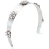 Lelet Ny Liv Pearly Crystal Stainless Steel Headband In Rhodium
