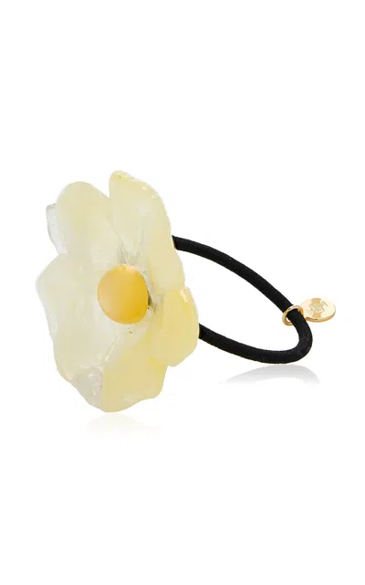 Lelet Ny Eden Resin Floral Pony Cuff In Yellow