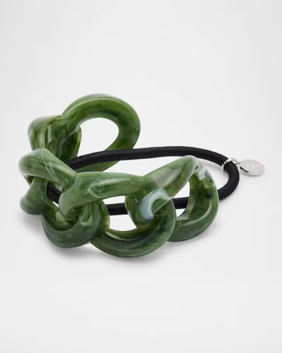 Lelet Ny Elena Marble Chain Ponytail Cuff In Green