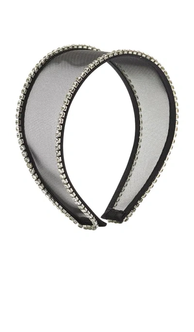 Lelet Ny Ella Mesh Crystal Headband In Black