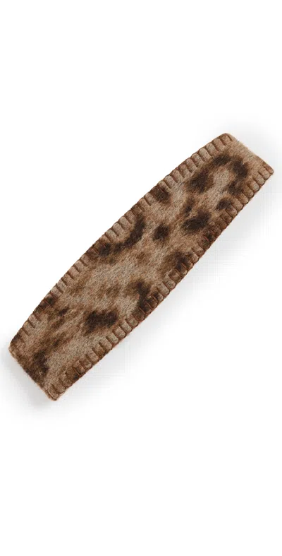 Lelet Ny Erin Whipstitch Headwrap Leopard In Brown