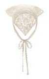 Lelet Ny Esme Crocheted Cotton Bandana In Gray