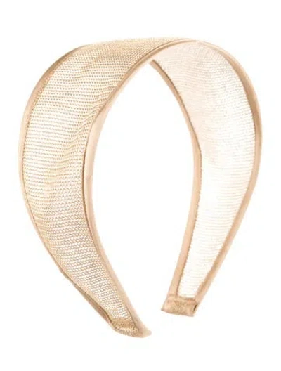 Pre-owned Lelet Ny Fabric Headband In Gold