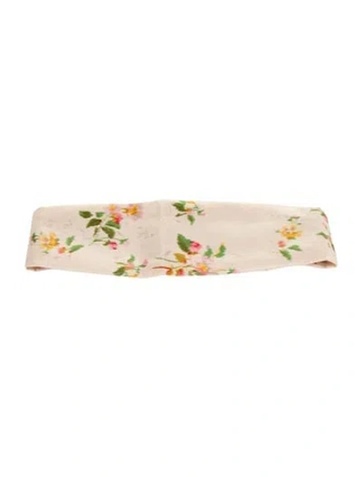 Pre-owned Lelet Ny Floral Headband In Neutral