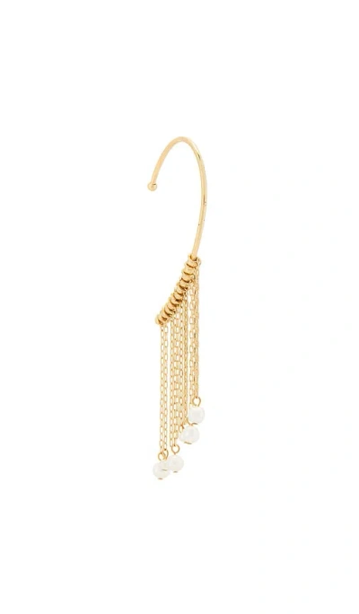Lelet Ny Freshwater Pearl Tassel Ear Cuff In Gold