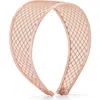 Lelet Ny Giselle Fishnet Wide Headband In Blush