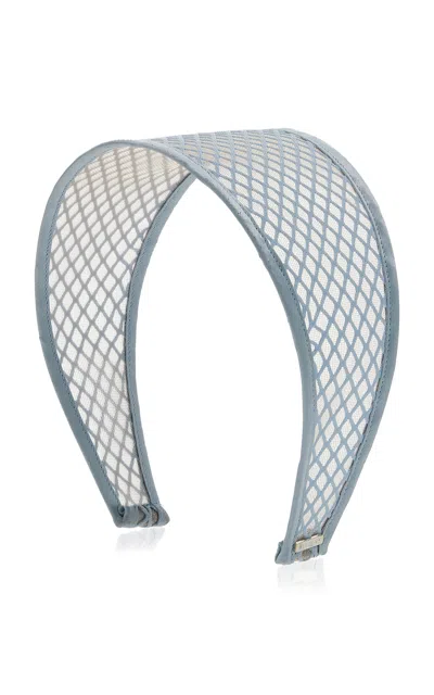 Lelet Ny Giselle Fishnet Wide Headband In Light Blue