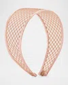 Lelet Ny Giselle Fishnet Wide Headband In Pink