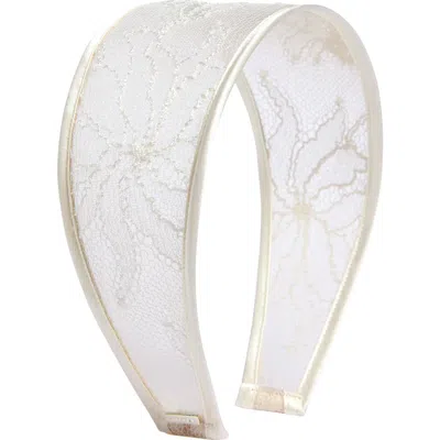 Lelet Ny Giselle Lace Wide Headband In Neutral