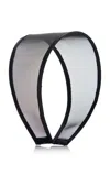 Lelet Ny Giselle Satin-trimmed Mesh Headband In Black