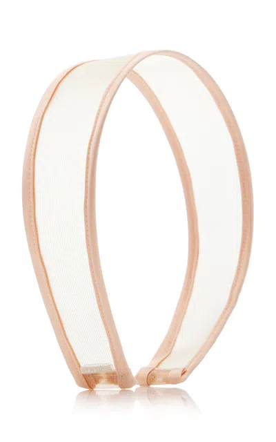 Lelet Ny Giselle Satin-trimmed Mesh Headband In Pink