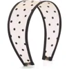 Lelet Ny Giselle Wide Polka Dot Sheer Headband In Black