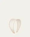 Lelet Ny Giselle Satin-trimmed Mesh Headband In Tan