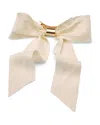 Lelet Ny Glossy Amy Silk Bow Barrette In Neutral