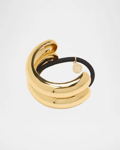 Lelet Ny Glossy Double Arch Ponytail Cuff In Gold